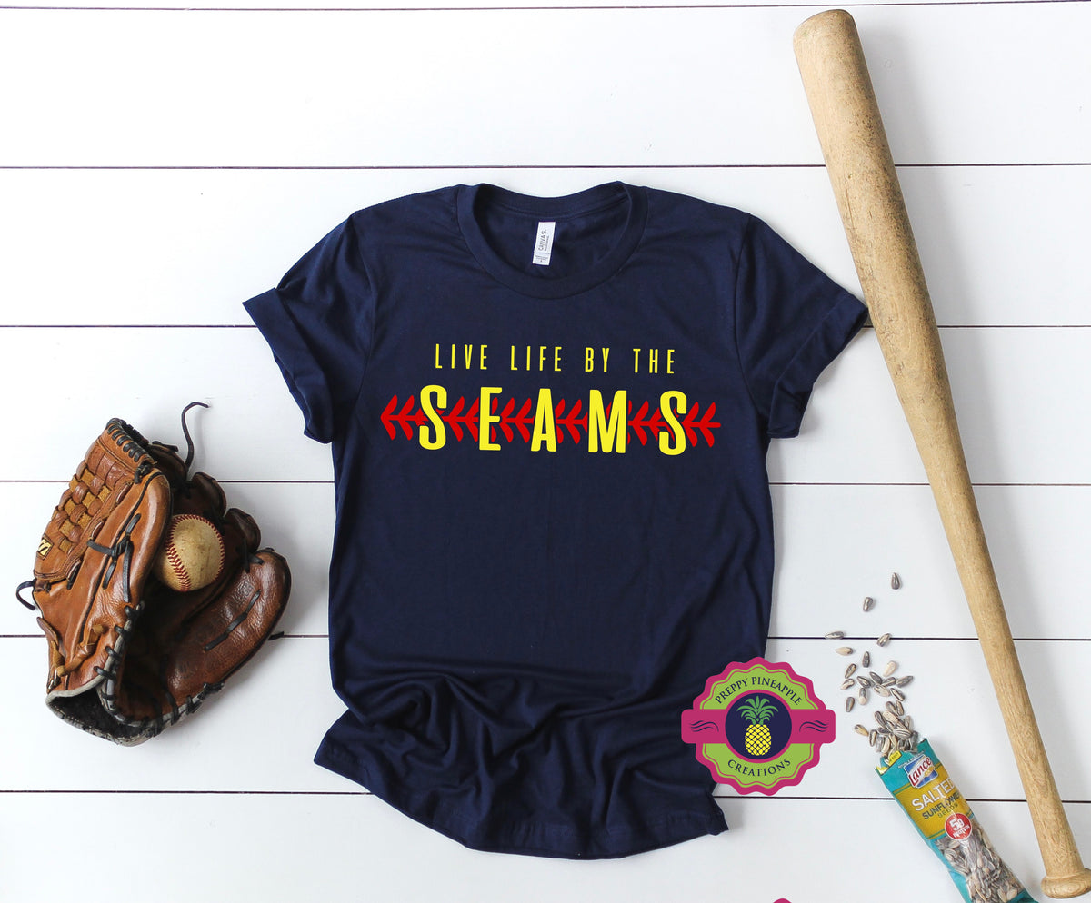 LIVE LIFE BY THE SEAMS SOFTBALL TEE/TANK