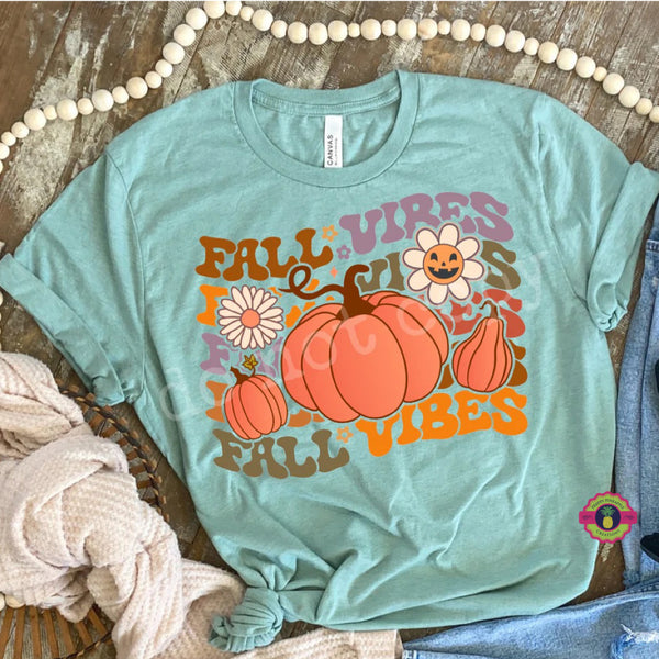 FALL VIBES DUSTY BLUE FLORAL